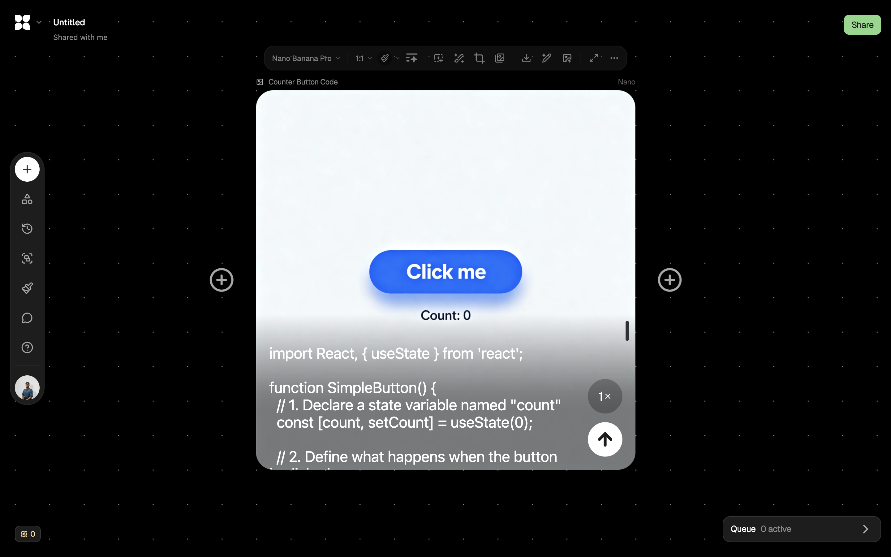 Using React component code as input for image generation of UI