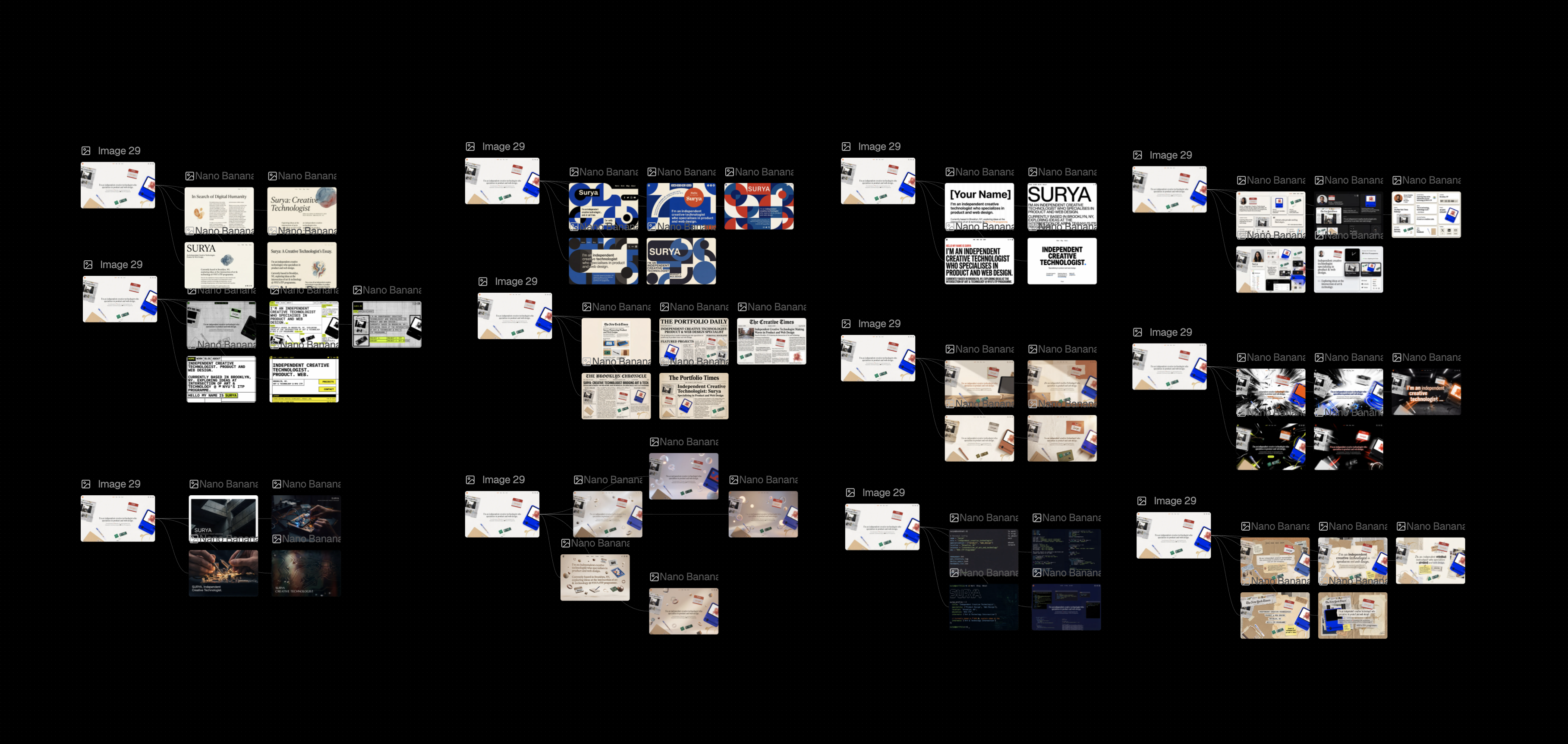 Experimenting with UI exploration through images on Flora