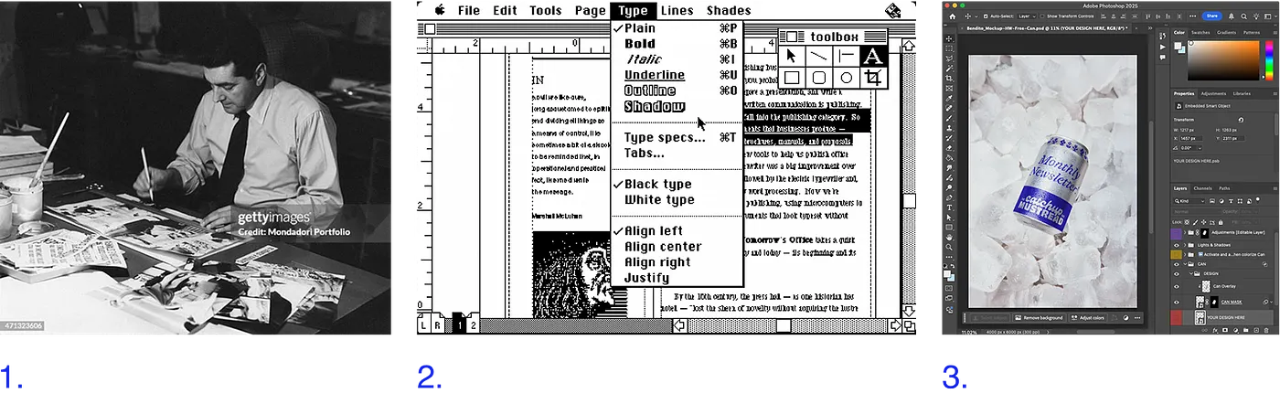 History of mockups: paper prototypes, early digital tools, and Photoshop